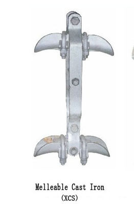 Twin Conductors Suspension Clamp , Aerial Cable Clamp High Anti Vibration