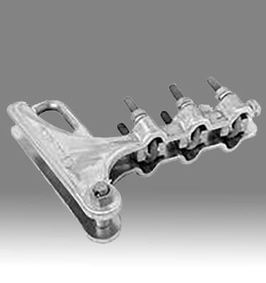 Hot Dip Galvanized Dead End Clamp Silver White Malleable Iron 1.3 - 7.1kg Weight