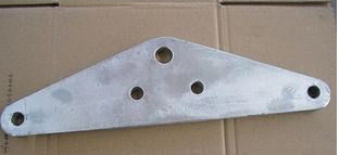 Transmission Line Yoke Plate Silver Coloring Rated Failure Load 100 - 160kN