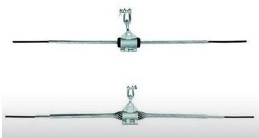 Smooth Surface Double Suspension Clamp Set For ADSS Cable / OPGW Cable