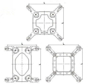Four Split Conductor Open Wire Line Spacers , Transmission Spacer Anti Vibration