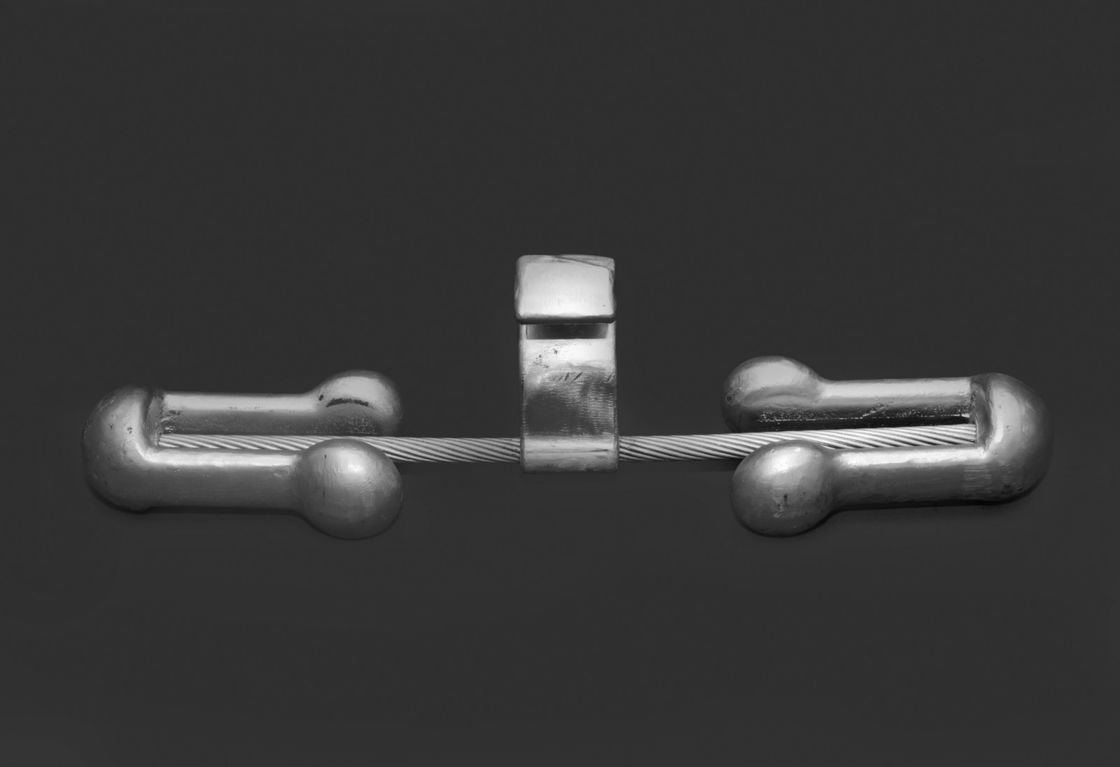 Stockbridge Type Overhead Line Fittings , Silver Vibration Damper Grey Iron Counter Weight